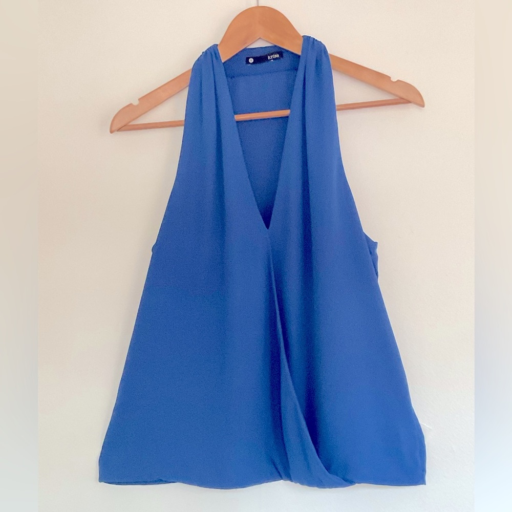 Krisa surplus tank in colbalt blue